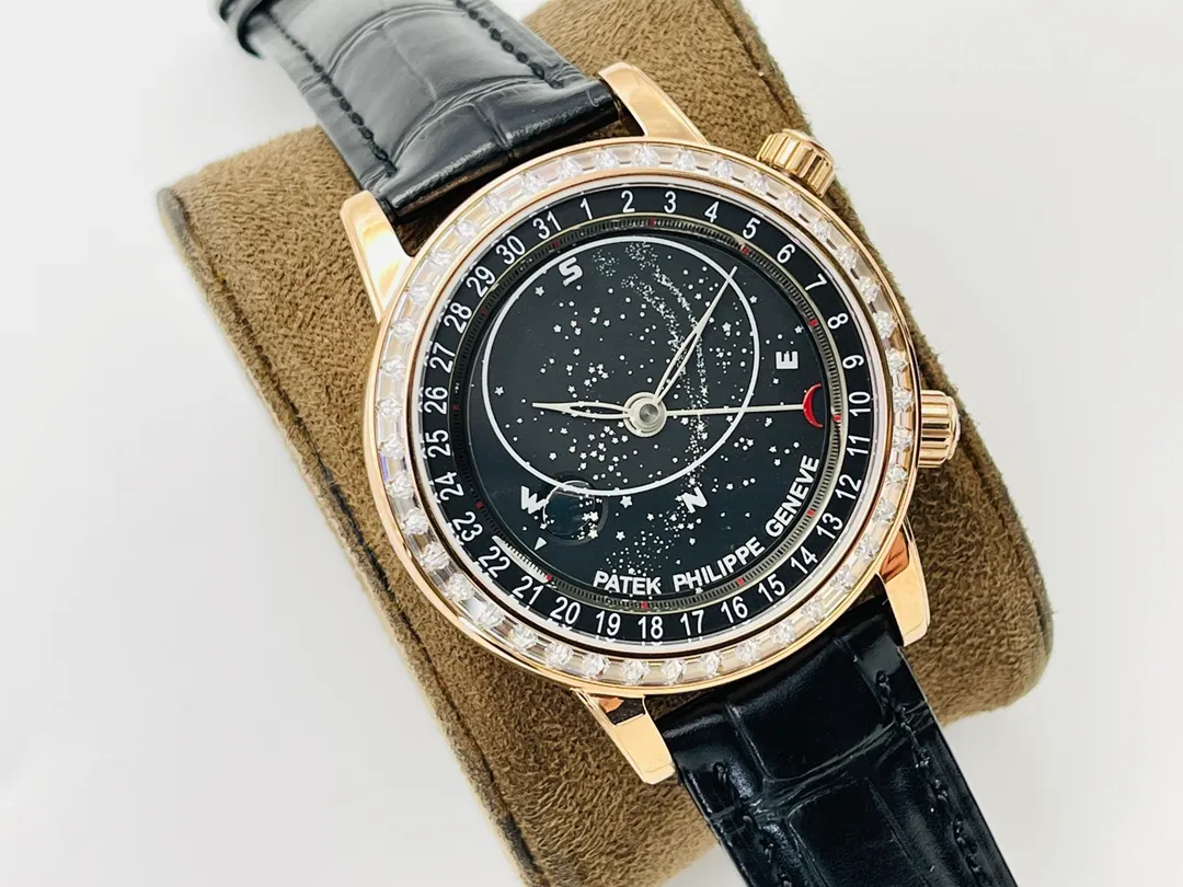 [PFF Factory2021 new masterpiece] V8 upgraded version, the highest version on the market, functions the same as the original Patek Philippe Starry Sky upgraded ultimate version! Upgrade details: 1⃣️PP Baida has achieved the function of automatically transferring with the genuine Gypsophila! 2⃣️The arrangement of the upgraded calendar is in the same order as the original one! 3⃣️Diameter 42mm, thickness 11mm! 4⃣️The biggest highlight: The moon in the Patek Philippe starry sky will change according to the change of the moon in the sky! Move it to the watch according to the full moon and waning moon in the sky (the first month of the lunar month is full and the fifteenth day of the lunar month is full)! PFF Factory's ingenious work is worth owning! Welcome friends from all walks of life to taste it!